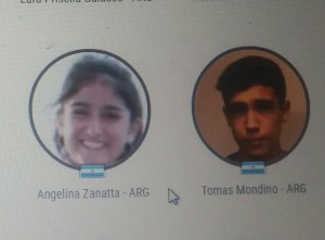 Angelina Zanatta, Tomás Mondino y Camila Rodriguez, así presentados en el sitio web del torneo