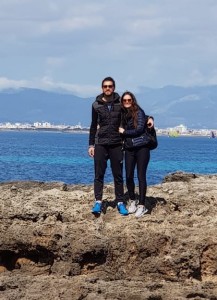 Junto a su esposa Denise en Mallorca.