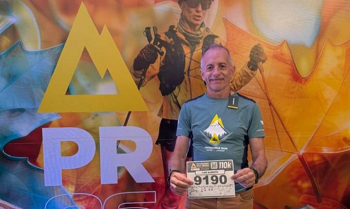 Luis Cruz cumplió el desafío de los 110k en la Patagonia Run