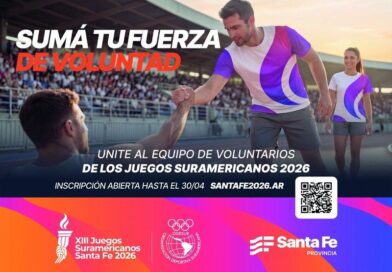 Más de 400 personas ya se inscribieron como voluntarias para los Juegos Suramericanos 2026 en Rafaela