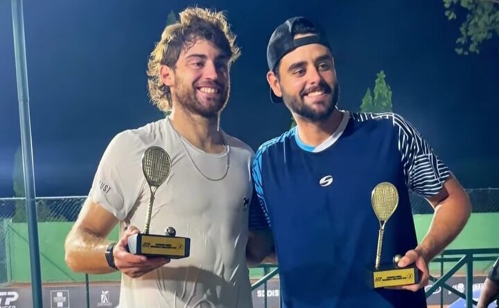 Franco Ribero festejó el título de dobles en El Congo