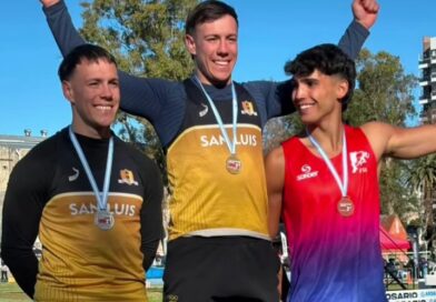 Mondino subió al podio en los 100 metros del Nacional de Mayores