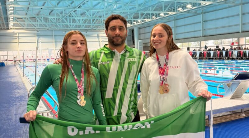 Buena cosecha de nadadoras de Unión de Sunchales en las finales de la Copa Santa Fe