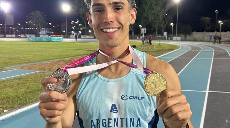 Tomás Mondino logró la medalla de plata en los 200 metros del Sudamericano U23